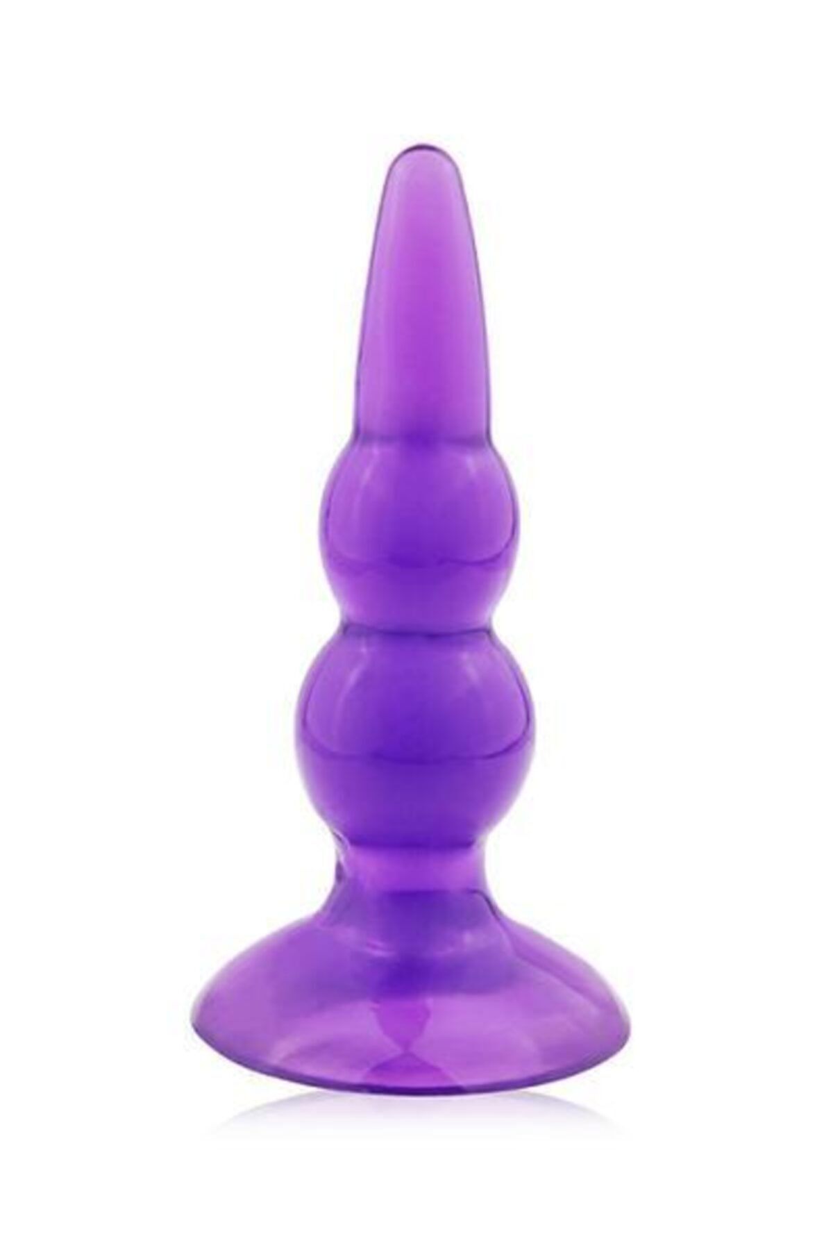 1_org_zoom Boğumlu Jel Dokulu 12 Cm Vantuzlu Anal Plug - Görsel 1